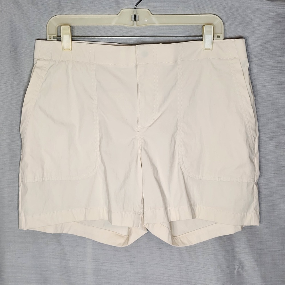 EDDIE BAUER Size 10 Khaki Tan Lightweight Camping Hiking Outdoor Shorts NWOT